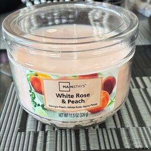 Mainstays Peach & Rose Scented Candle